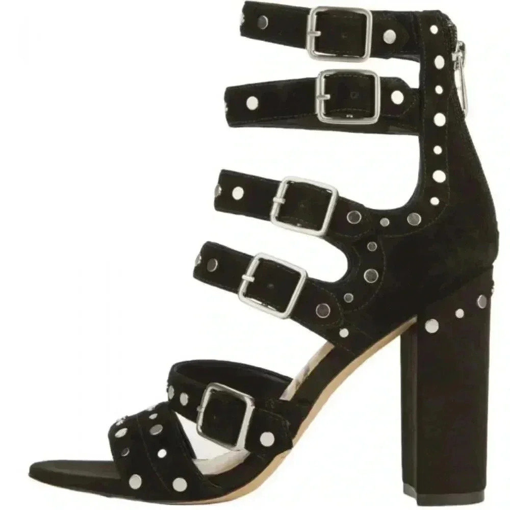 Sam Edelman Your Black Stud Heels Size 6 - Picture 2 of 7